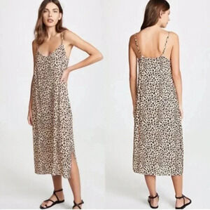Charlie Holiday Anthropologie Animal Print Feline Midi Slip Dress(6)